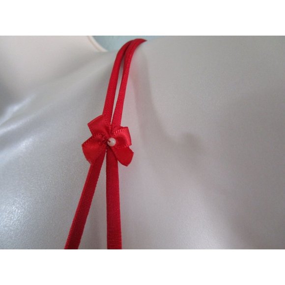 Vanity Fair Baby Doll Red Stretch Lace Bodice Large USA Made Size Large Vintage - Picture 6 of 16